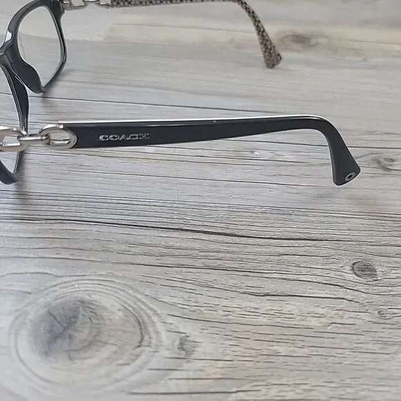 Coach HC 6052 5214 Fannie Black White Sig C Eyeglasses FRAMES ONLY 52-16-135 - Picture 3 of 12